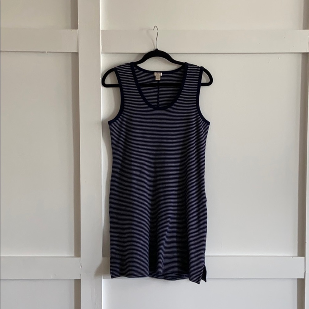 J.Crew | Sleeveless Short Dress | blue, white | XS